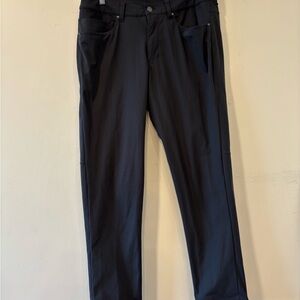 Lululemon Mens 32 ABC Pants Golf Chino Black Slim Fit Performance Stretch